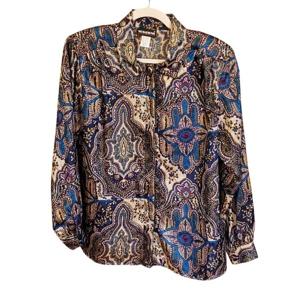 Vintage Size 14 Notations Layering Fall Colors Paisley and Floral Gorgeous - Picture 1 of 12